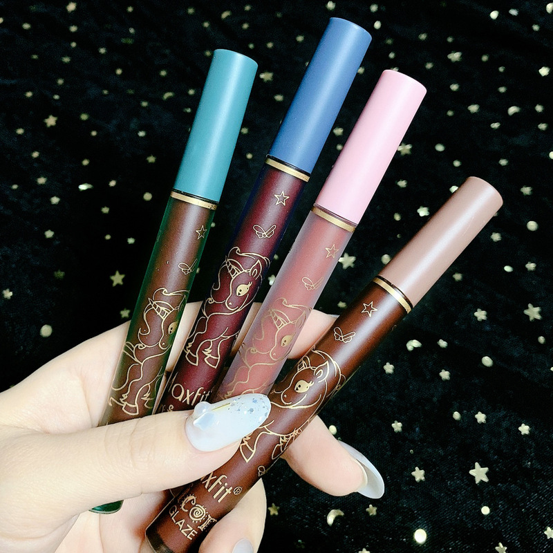 [Hàng mới về] Son Kem Lâu Trôi Kháng Nước Bốn Màu Lì Tùy Chọn