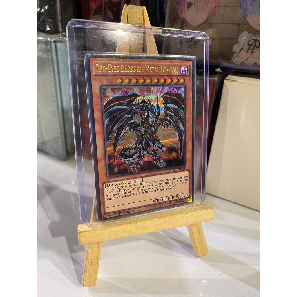 Lá bài thẻ bài Yugioh Red Eyes Darkness Metal Dragon – Ultra Rare - Tặng bọc bài nhựa bảo quản