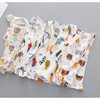 Áo 3 lỗ hình thú bé trai và bé gái sz 2-6t