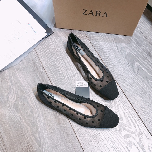 Giày búp bê zen chấm bi zara hàng dư fullbox