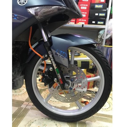 Đĩa trước ex 150  dùng khi lên mâm rcb, redleo, asio, enkei, đùm 4 lỗ như zin - Vindecal BD