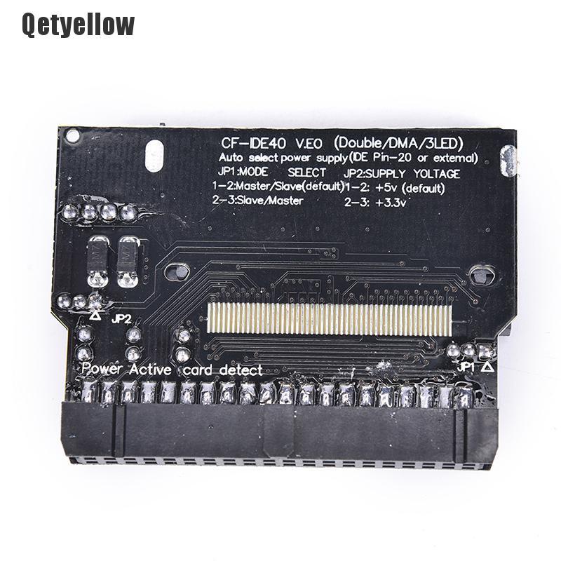 Qetyellow Compact Flash CF to 3.5 Female 40 Pin IDE Bootable Adapter Converter Card