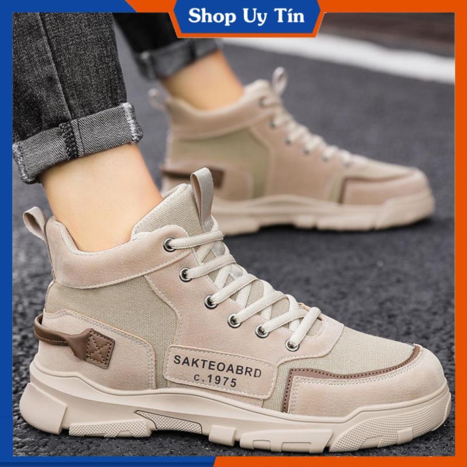 Giày Thể Thao Nam , Giày Sneaker Nam Cổ Cao Siêu Thoáng Khí Kiểu Dáng Trẻ Trung