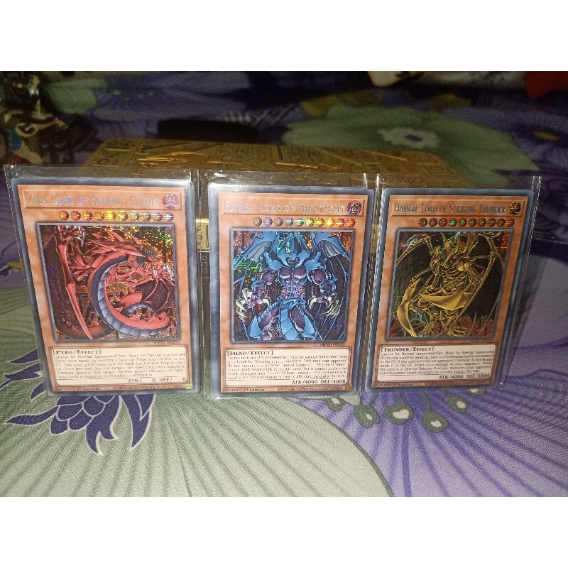 Thẻ bài yugioh: Hamon ,Lord of Striking Thunder;Raviel ,Lord of Phantasms; Uria ,Lord of Searing Flames Prismatic Secret