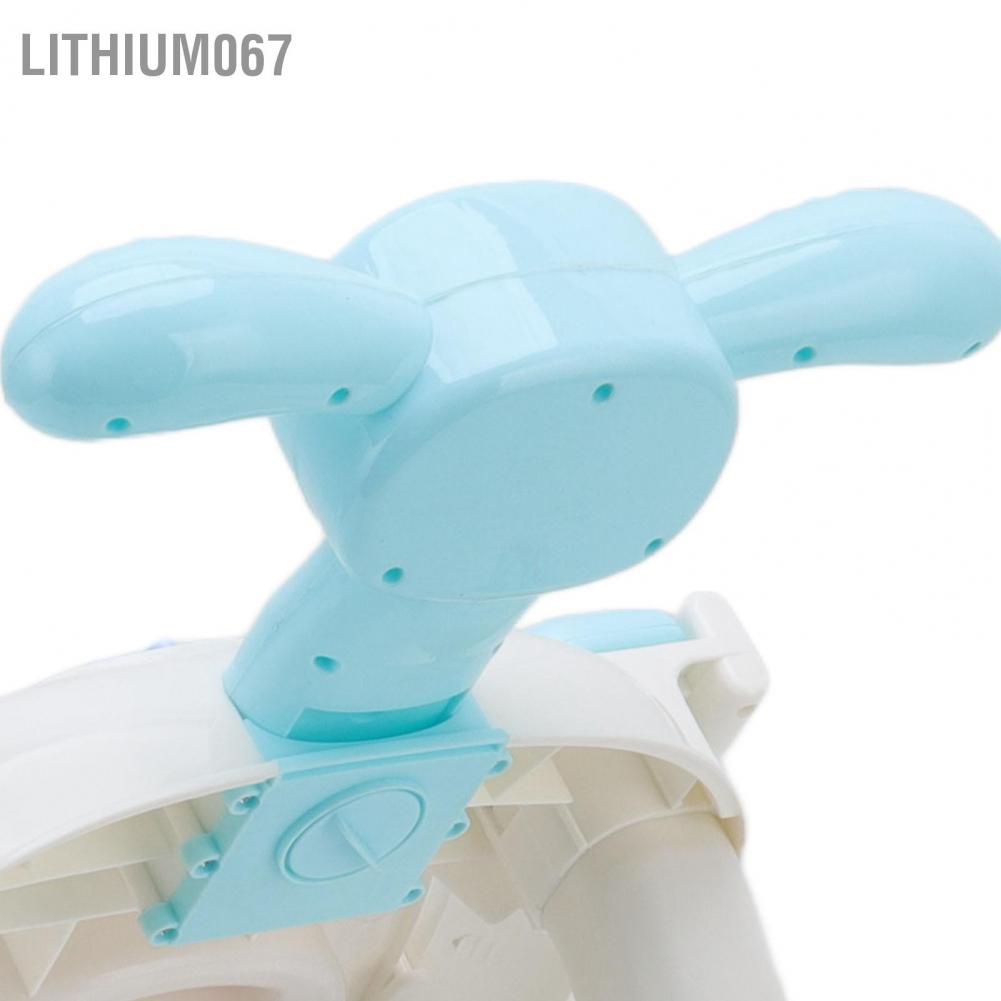 Lithium067 Xe đẩy trẻ em Thiết kế tiện dụng Tay cầm có thể điều chỉnh không trượt Cấu trúc hình tam giác An toàn Đồ chơi tập đi bằng nhựa bền cho bé
