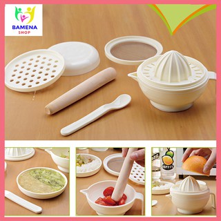 Bộ chế biến ăn dặm kiểu Nhật tiện dụng dành cho bé tập ăn dặm từ 5-6 tháng tuổi AD36