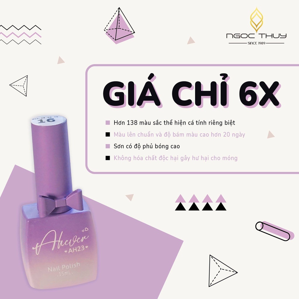 Sơn Gel Màu Đen Trắng Nước Gạo Đỏ Mận Ngọc Thủy Chính Hãng 15ml