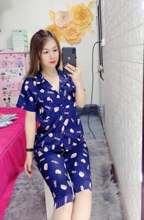 Pijama lụa gấm cao cấp(bộ lửng)