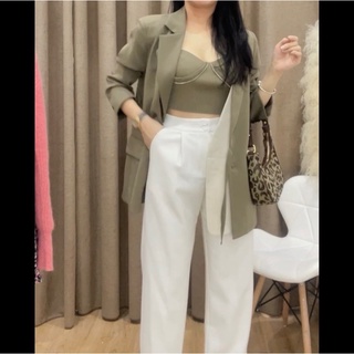 ( Ảnh thật ) A1077 Áo blazer vạt be