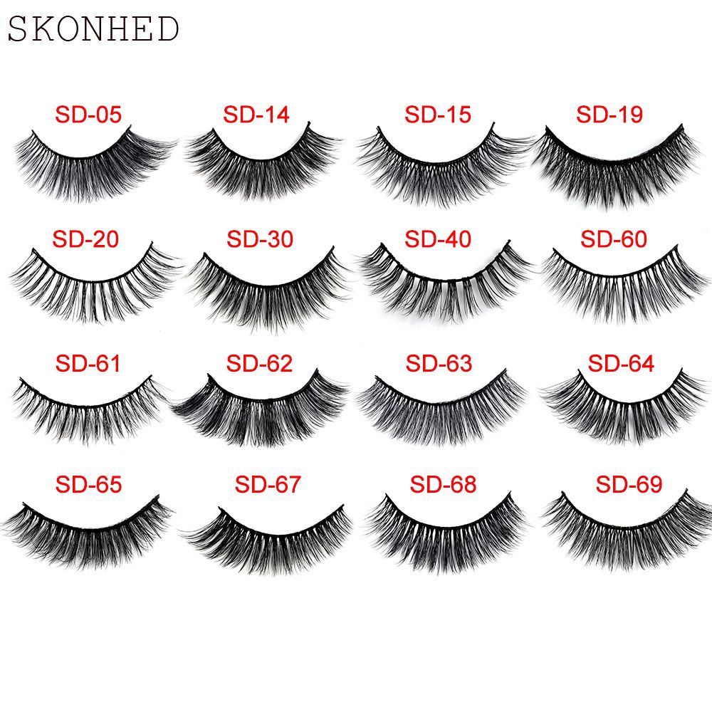 Set 3 Cặp Lông Mi Giả Làm Từ Sợi Lụa Trang Điểm Tự Nhiên Thời Trang Cho Nữ