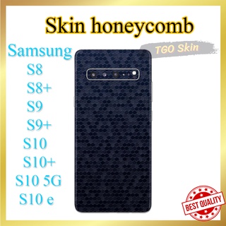 Miếng dán skin honeycomb samsung s10 / s10 plus / s10 5g / s8 / s8 plus / s9 / s9 plus cao cấp
