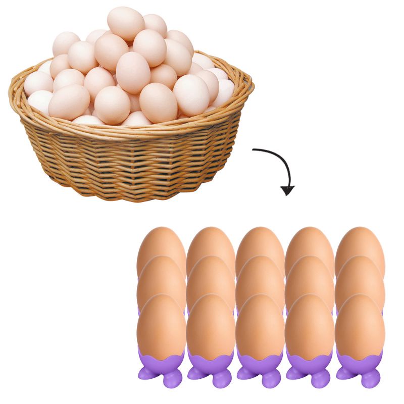 Aoto Giá Đỡ Cốc Hấp Trứng Bằng Silicon Cấp Thực Phẩm Chịu Nhiệt