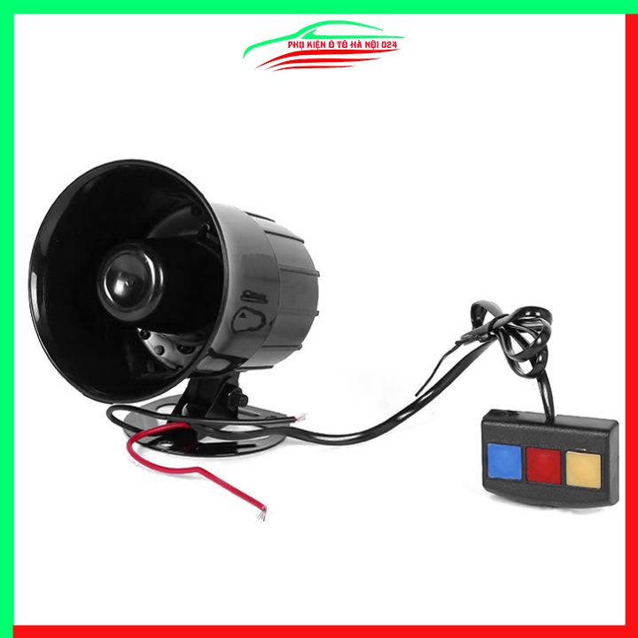 Còi hú 3 chế độ điện áp 12V kèn báo động xe ưu tiên cho ô tô xe máy