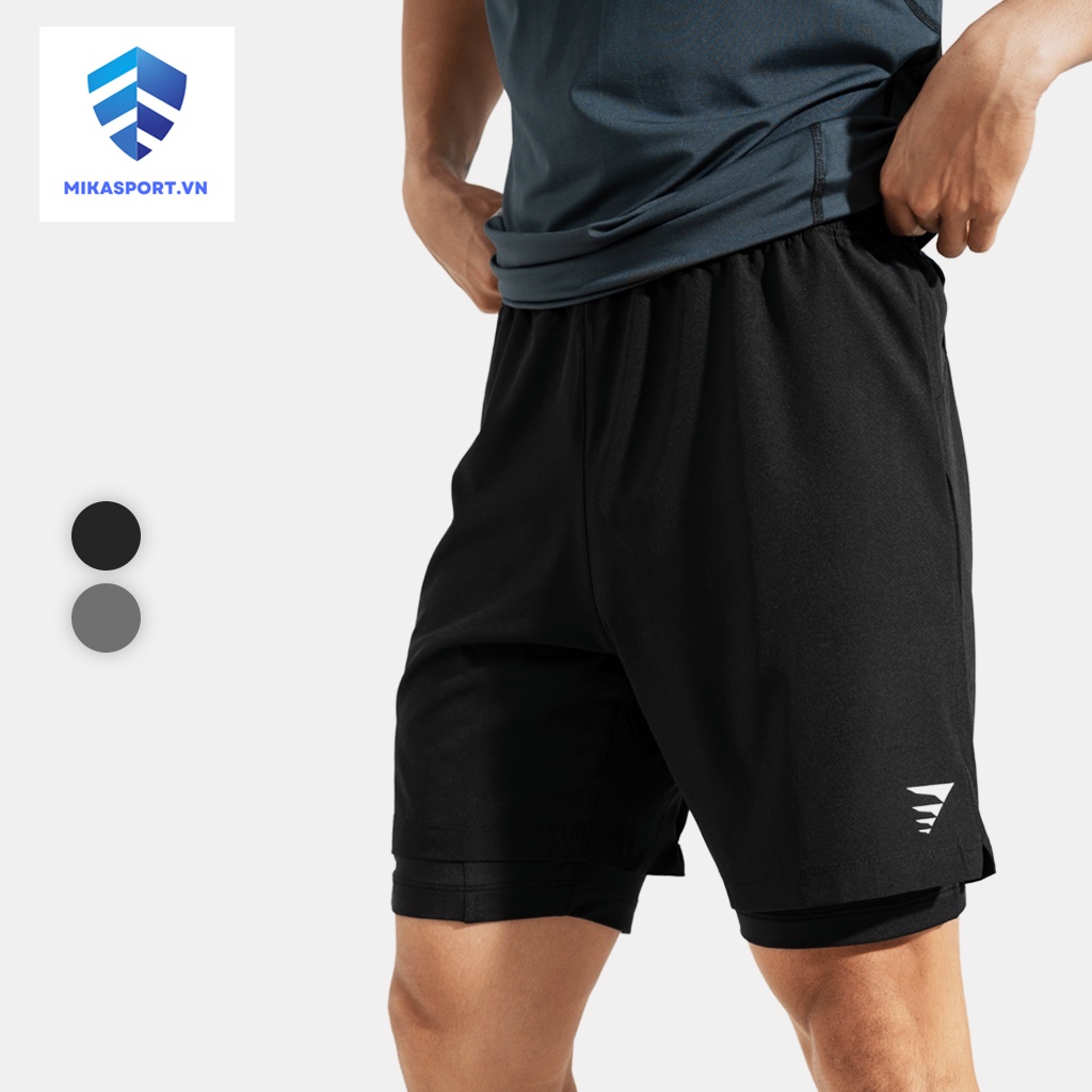 Quần Đùi Thể Thao Nam 2 Lớp Lót Legging Chính Hãng Fitme SP01