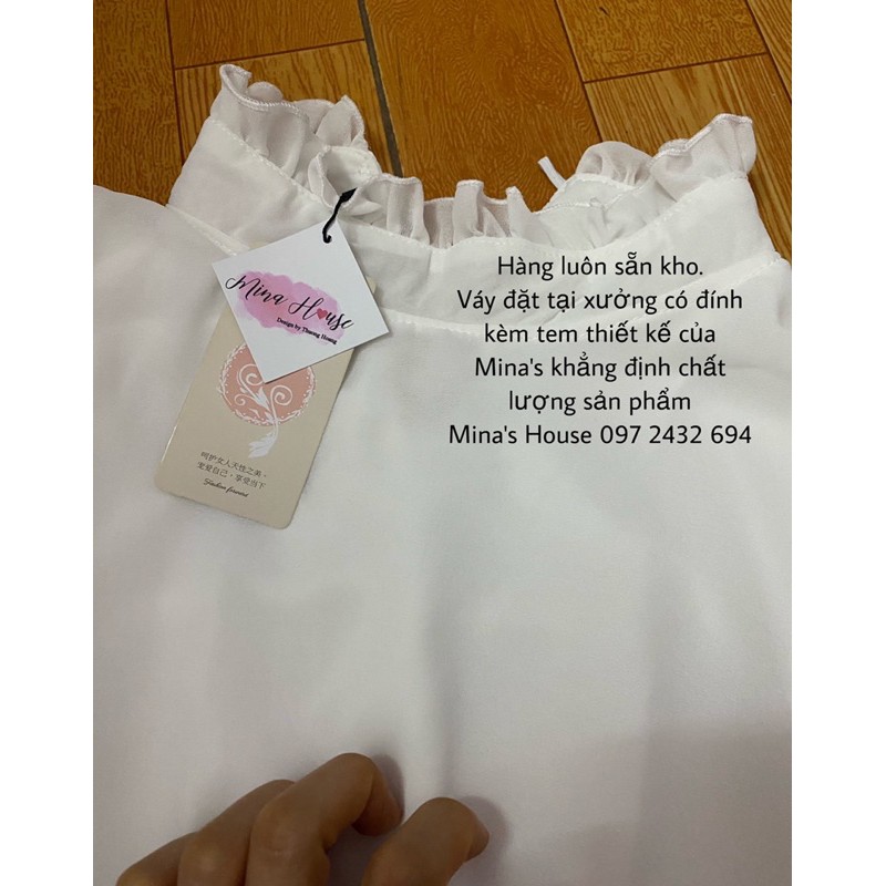 Váy babydoll trắng xếp tầng / mina’s house | BigBuy360 - bigbuy360.vn