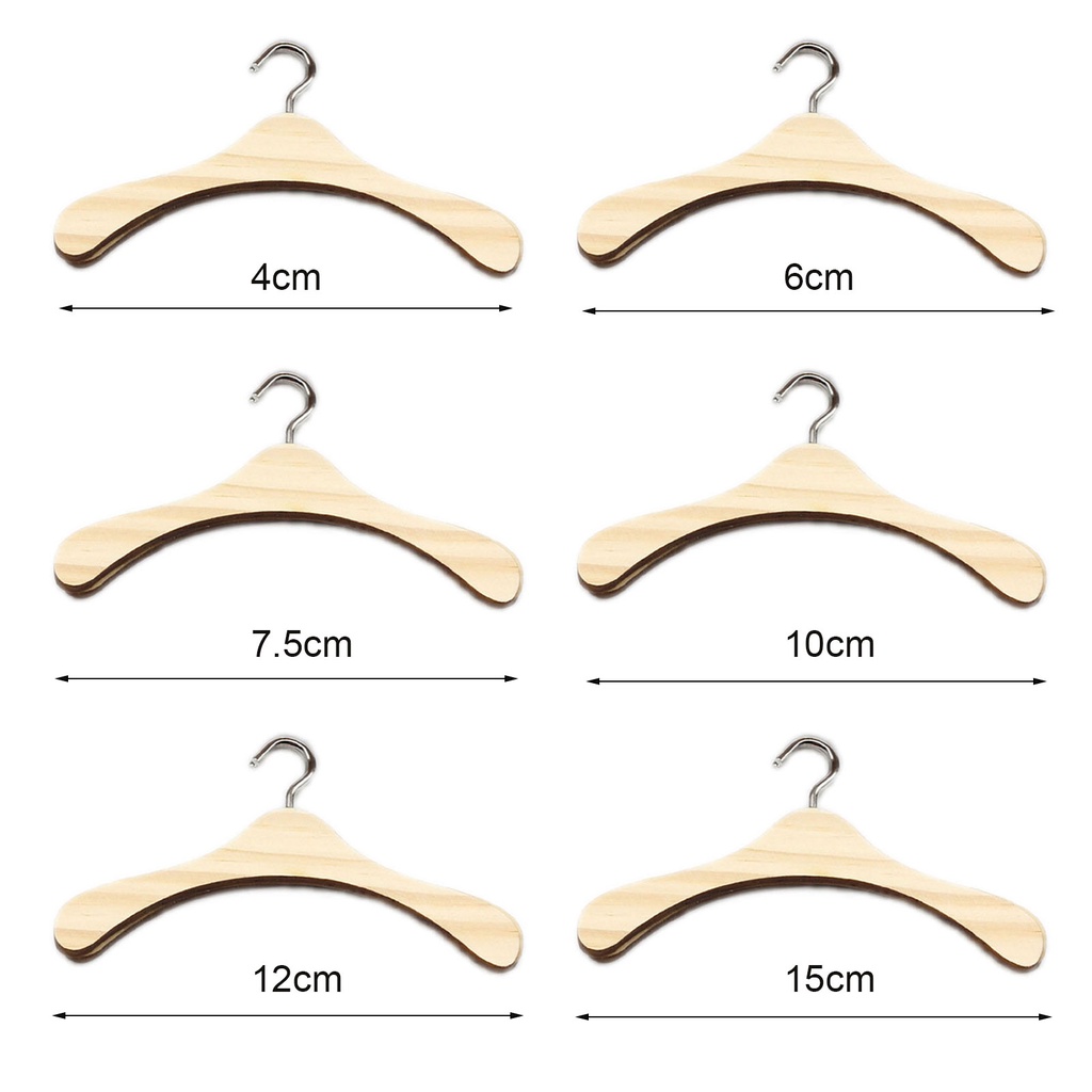 Móc Treo Quần Áo Búp Bê Bằng Gỗ Chống Gỉ Sét Sáng Tạo