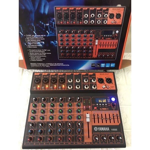 Bàn mixer YAMAHA V8BE và mixer 4line