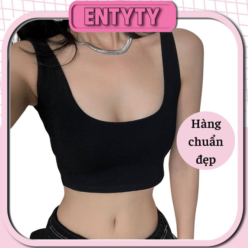 ÁO SÁT NÁCH BA LỖ CROPTOP A4-SNN - Áo hai dây to cổ vuông