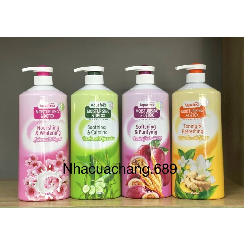 Sữa Tắm Aquafrez Malaysia 1000ML (4 mùi hương)