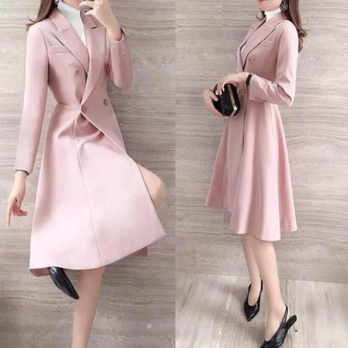 Áo Khoác Dài Cổ Vest Dài Dáng Xoè Cao Cấp Form Đẹp Hàng Nhập | BigBuy360 - bigbuy360.vn