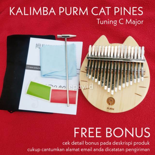 Đàn Kalimba 17 Phím Bằng Gỗ Hình Mèo Dễ Thương