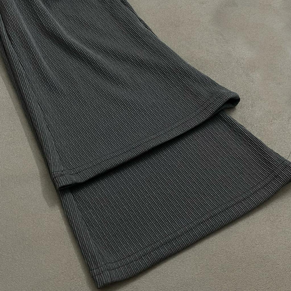 Quần ống loe Quần dài nữ Nấm Lùn Clothes Quần ống loe cạp cao phong cách Hàn Quốc Q002