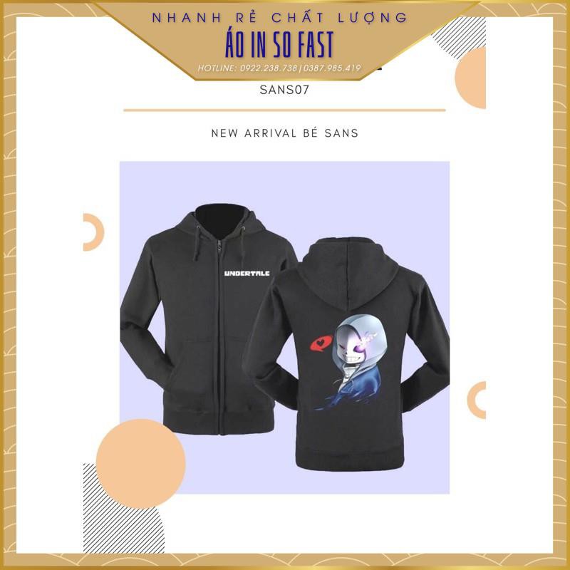 [ Xả gấp]Áo khoác nỉ có mũ in hình bé Sans chất siêu đẹp| Giá rẻ | BigBuy360 - bigbuy360.vn