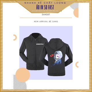 [ Xả gấp]Áo khoác nỉ có mũ in hình bé Sans chất siêu đẹp| Giá rẻ
