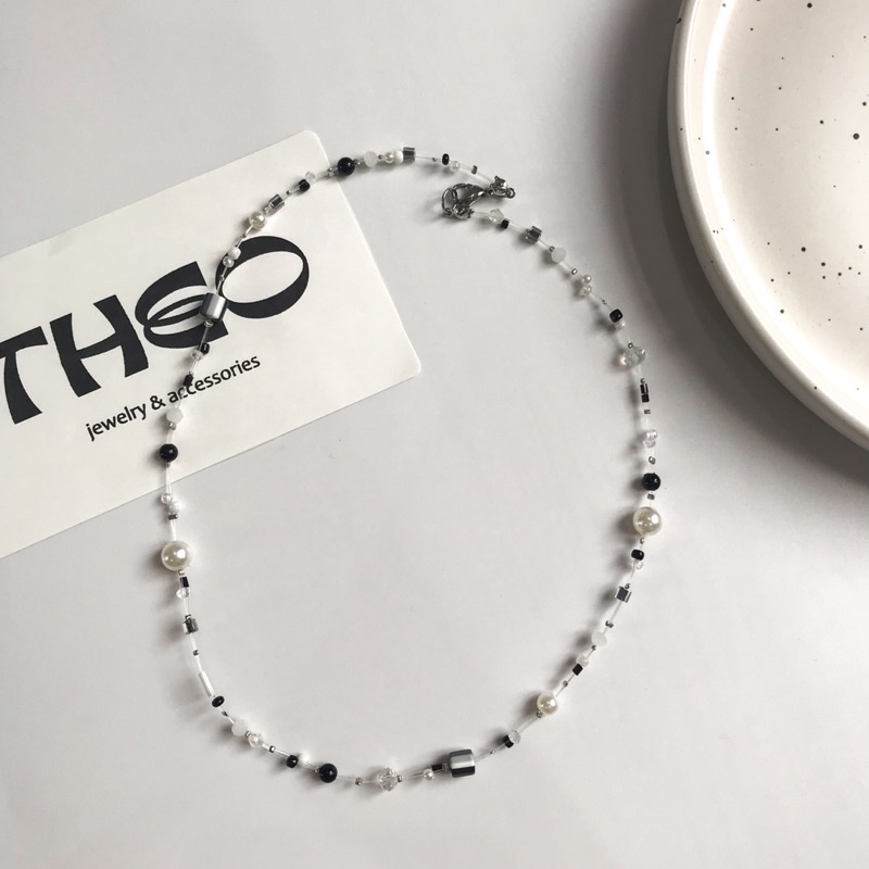 Dây Chuyền Pha Lê Black White The Original