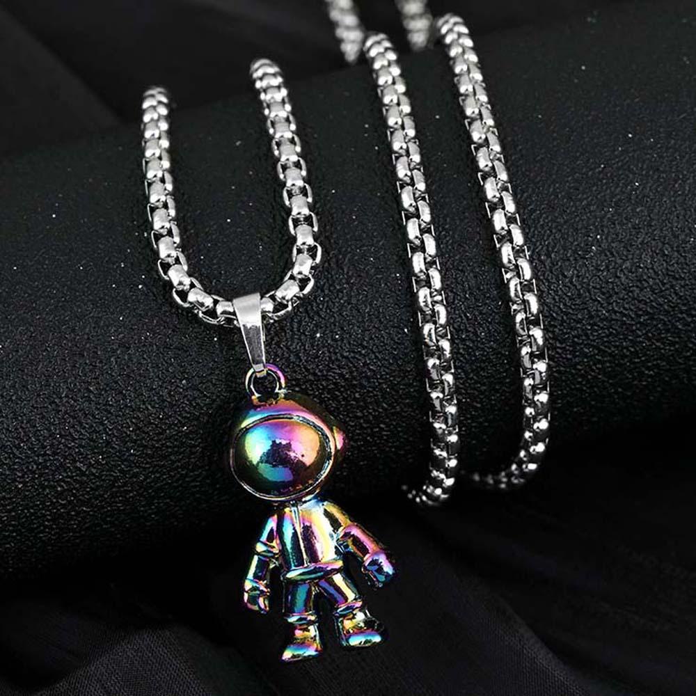 Vòng cổ Mặt Hình Phi Hành Gia Phong Cách Hàn Quốc Đơn Giản Cho Nữ