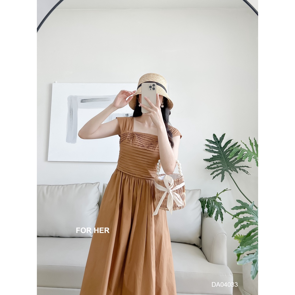 Đầm babydoll xếp ly tiểu thư phong cách Hàn Quốc DA0403