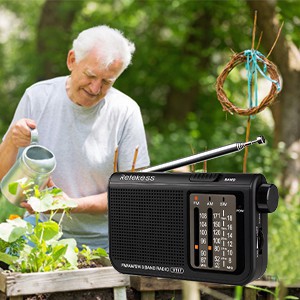 Radio Cầm Tay Retekess V117 FM AM SW Tích Hợp Nút Điều Chỉnh Màu Đen Dành Cho Người Lớn Tuổi