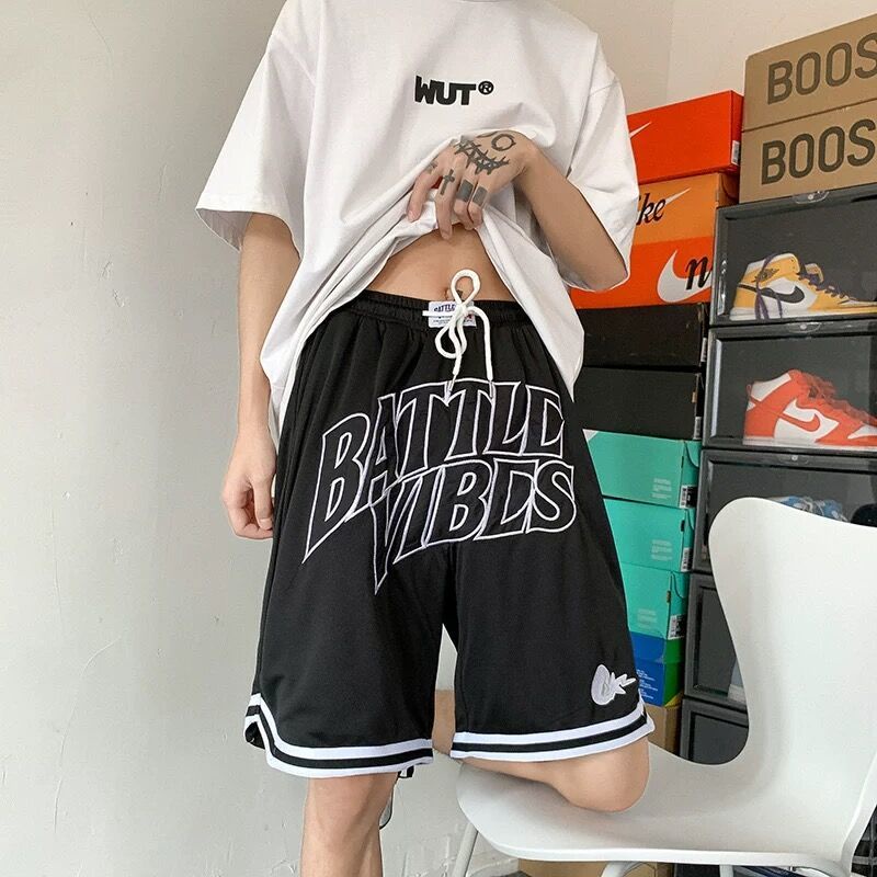 Quần Short Thể Thao Dáng Rộng In Chữ Phong Cách Đường Phố Thời Trang Mùa Hè Mới 2022