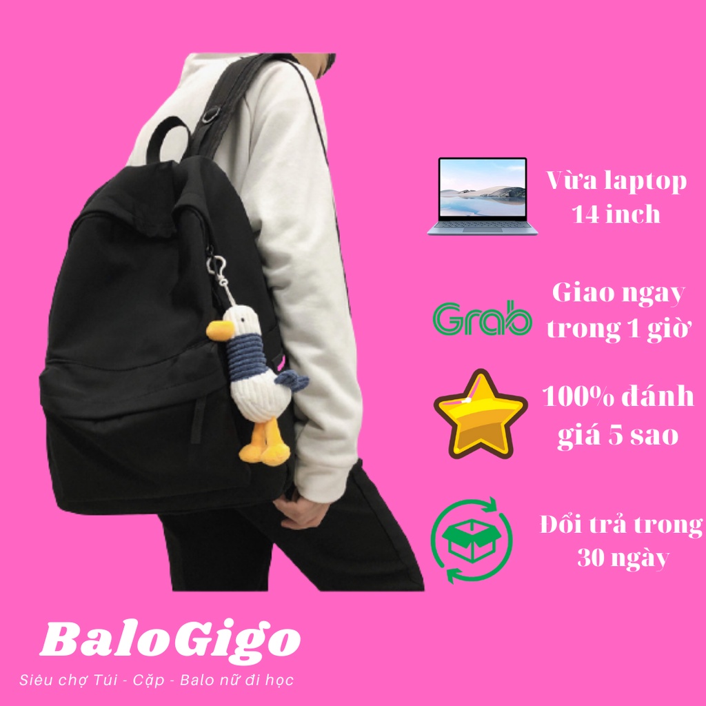 Balo Basic đơn giản vải trơn chống thấm nước G240 - BaloGigo