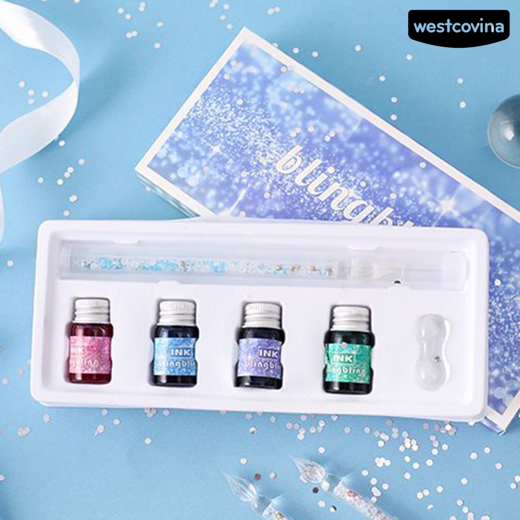 [Hot]✍Bút Ký Tên Bằng Kính Cỡ Nhỏ Họa Tiết Kim Cương Độc Đáo Trang Trí Nhà Cửa