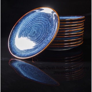 Đĩa tròn men hoả biến kích thước 15cm-22cm