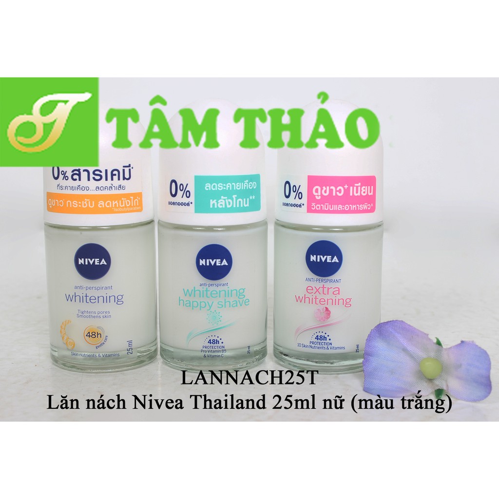 Lăn nách Nivea Thailand 25ml nam (màu xanh) 42185437.8850029816173.42217459, nữ (màu trắng) 8850029212821.42131946