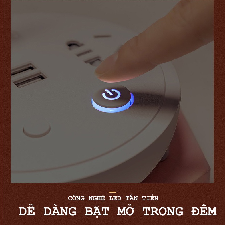 Đèn học để bàn chống cận LED tích hợp ổ điện, ổ sạc điện thoại cổng USB sạc nhanh 10W, đèn bàn học đèn ngủ đa năng DB22