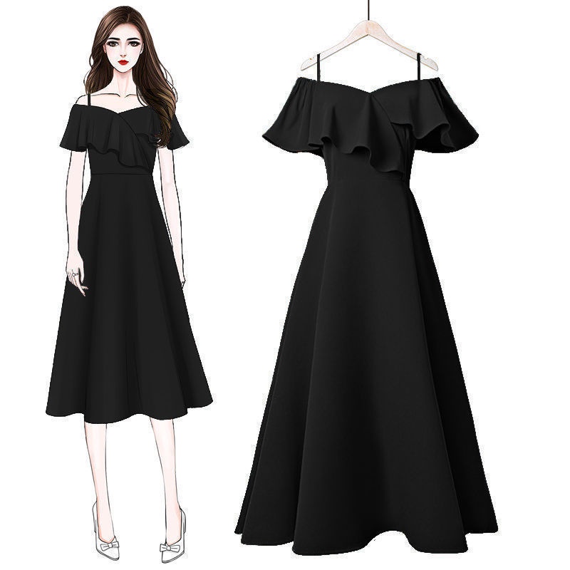 Đầm Chữ A Tay Bèo Quyến Rũ Thời Trang Mùa Hè Cho Nữ