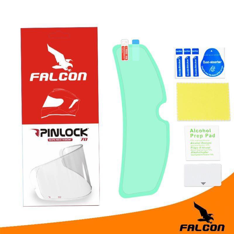 Miếng dán chống đọng sương PINLOCK FALCON 70, gắn được mọi loại kính mũ bảo hiểm, có thể đi mưa được