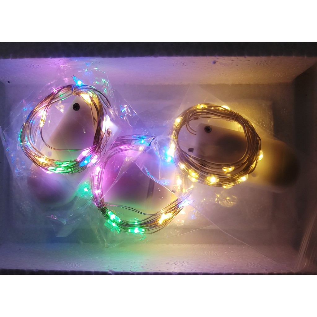 Đèn LED trang trí mô hình 3D gỗ, nhà búp bê dài 2m hoặc 1m dùng pin dẹt Cuteroom