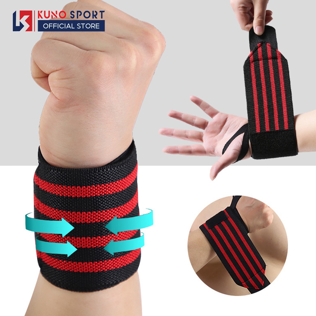 Đôi Băng Quấn Cổ Tay Bảo Vệ Cổ Tay Tập GYM KUNO SPORT ( SỐ LƯỢNG 1 ĐÔI)