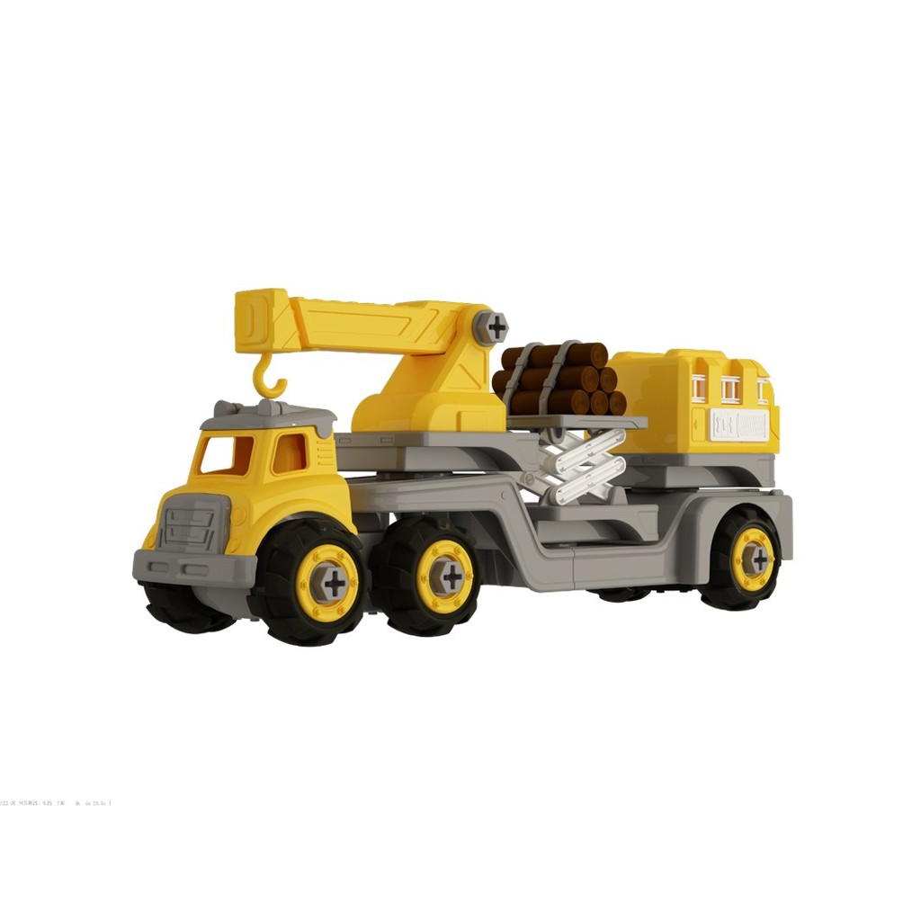 Bộ đồ chơi lắp ráp VECTO DIY 3 trong 1 - Xe cẩu, Xe chở gỗ, Xe dụng cụ OK1029