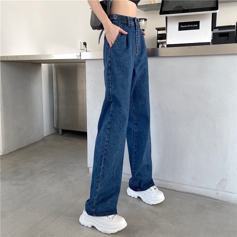 Quần jean IELGY mỏng phong cách Hàn Quốc cổ điển đa năng dành cho nữ