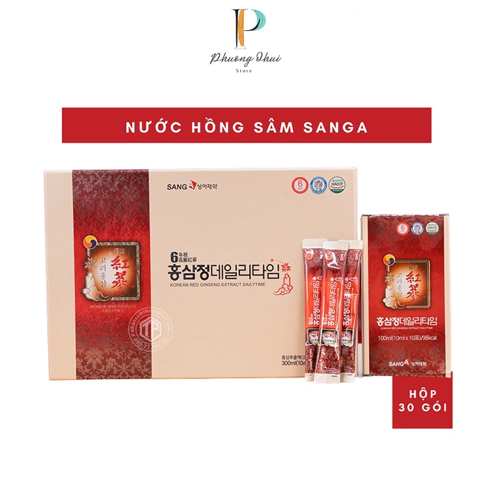 Nước Hồng Sâm Sanga Hàn Quốc Người Lớn Hộp 30 Gói - Hồng Sâm Hàn Quốc Korea Red Ginseng