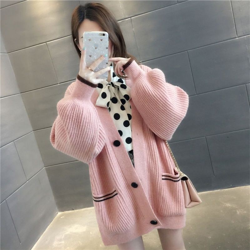 [ Mua 1 tặng 1 ] Áo khoác len 💖 có sẵn 💖 Áo len dày tay phồng phiên bản hàn quốc - Tặng 5 bao lì xì hoạt hình | BigBuy360 - bigbuy360.vn