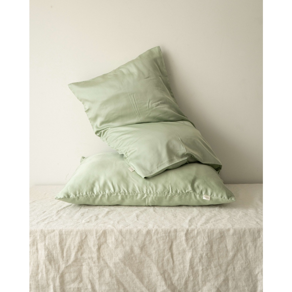 Vỏ gối nằm 100% lụa tencel 60S trơn nhiều màu 50x70 cm FLUFFY, áo gối 100% lụa tencel 60S cao cấp