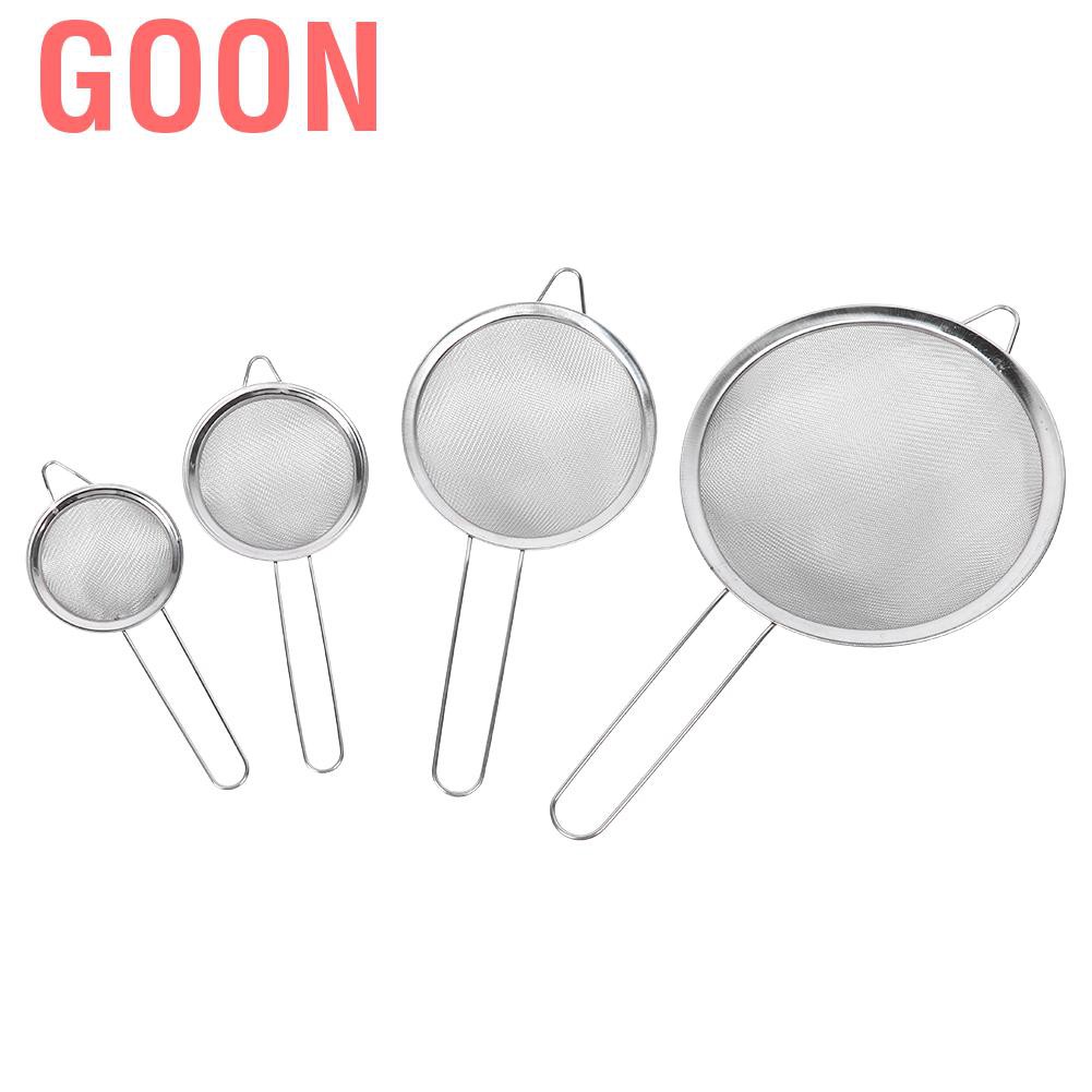 GOON Set 4 Dụng Cụ Rây Bột Bằng Thép Không Gỉ Tiện Dụng