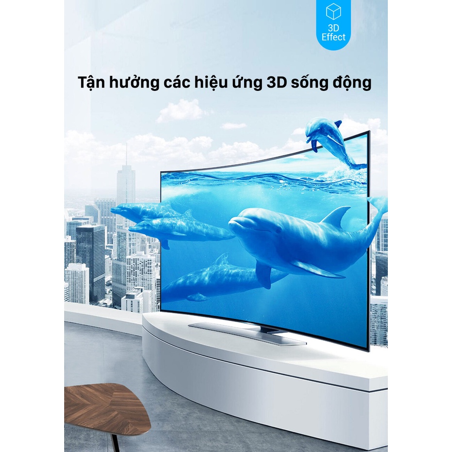 Dây HDMI Vention cáp HDMI to HDMI 1m 3m chuẩn 2.0 4K 60Hz tivi, pc, máy tính, laptop BH 12T