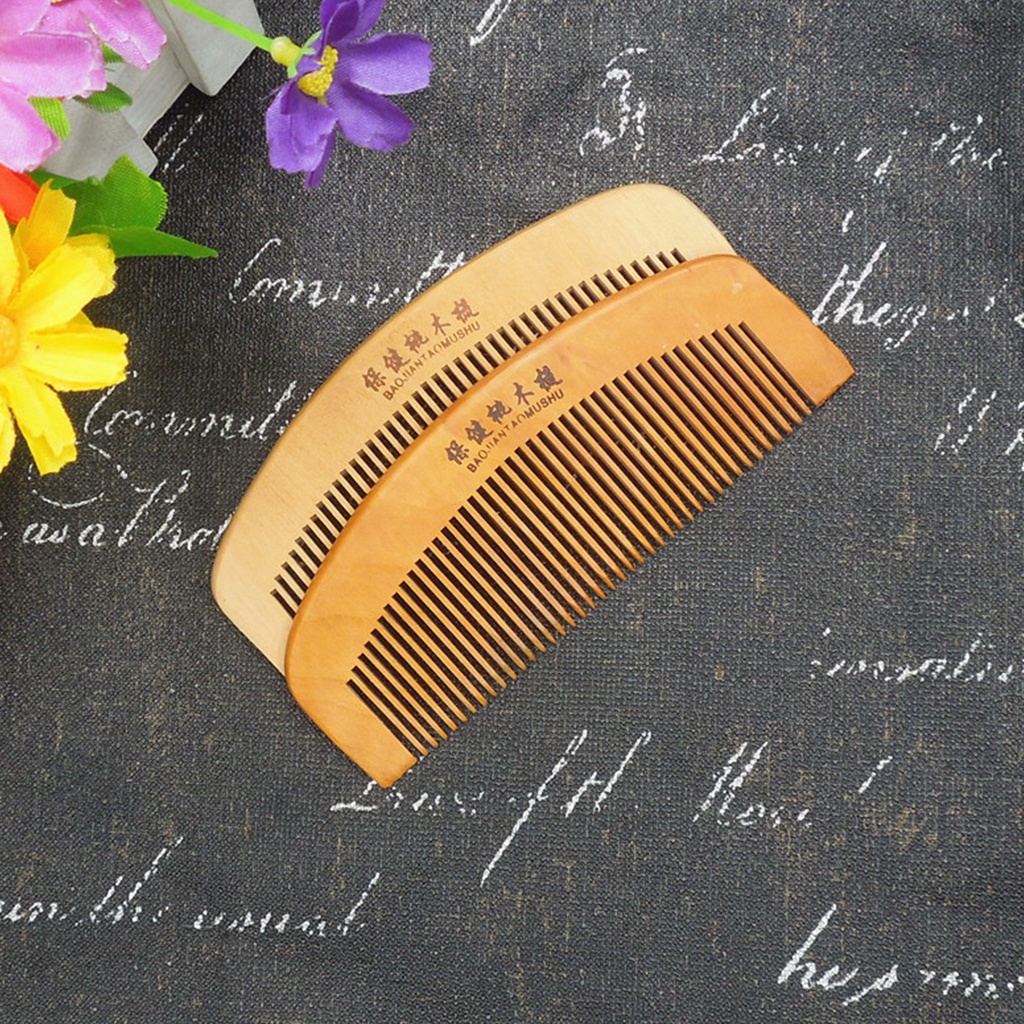 Lược Gỗ Đào Tự Nhiên Chống Tĩnh Điện Mát Xa Đầu Chăm Sóc Sức Khỏe